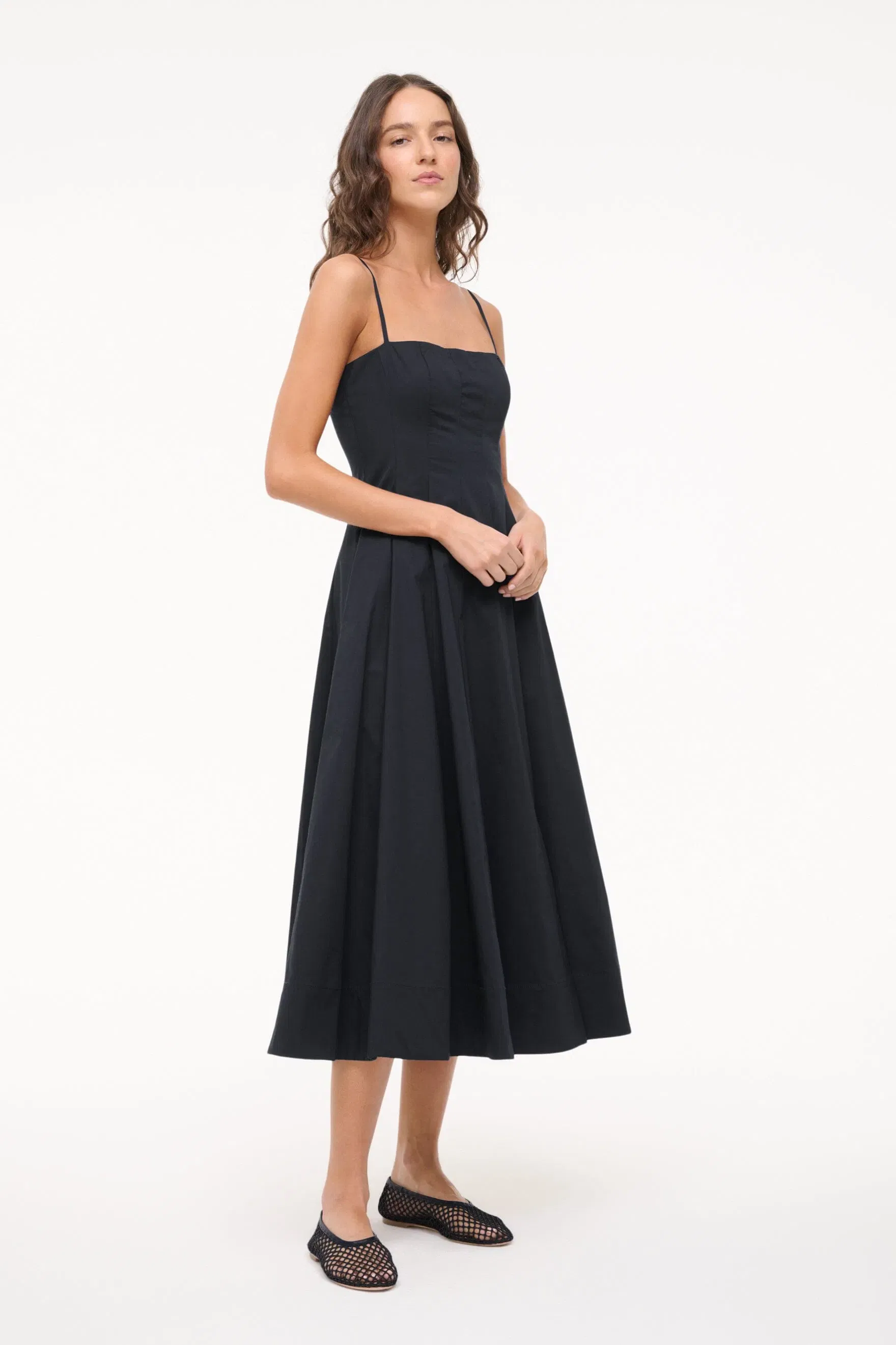 ALBA BALLET FLAT BLACK NETTING