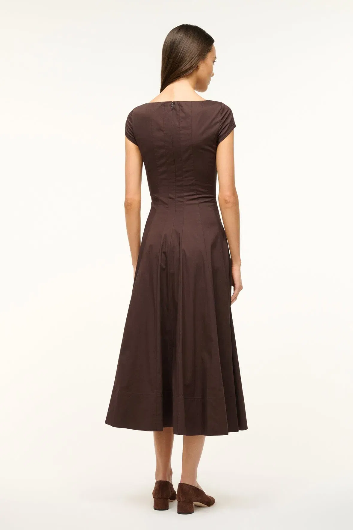 SHORT SLEEVE WELLS DRESS EARTH
