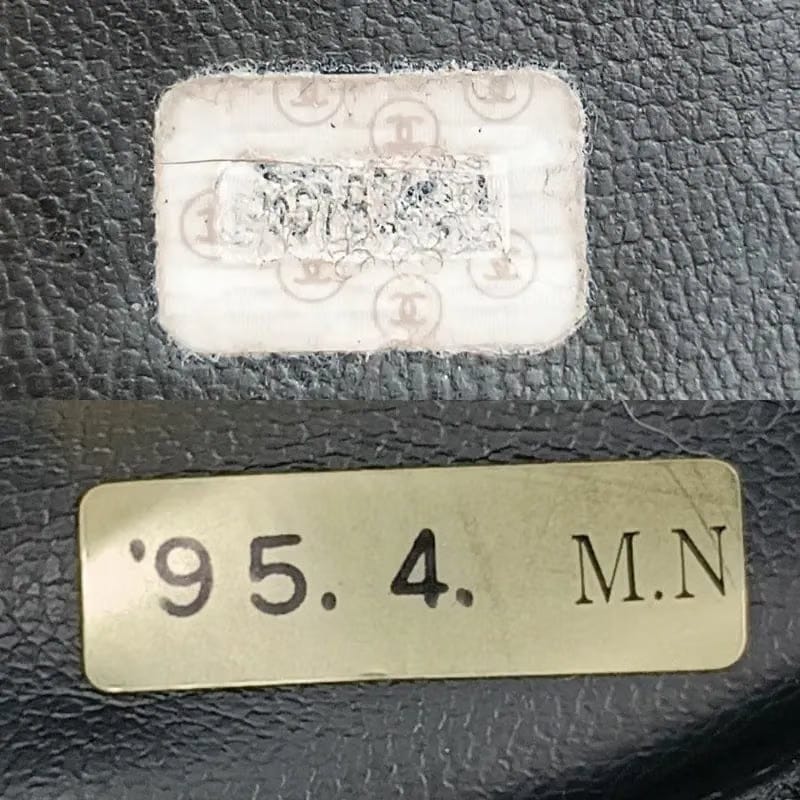 RA167 - CHANEL Vintage Black Caviar Leather Triple CC Tote Bag