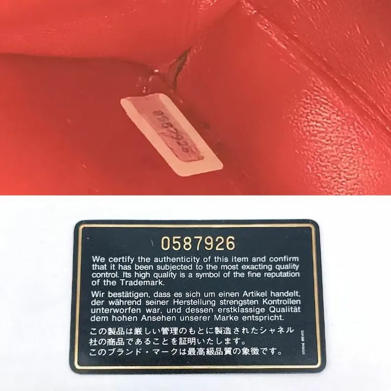 JT570 - CHANEL Vintage Red Lizardskin Full Flap Bag