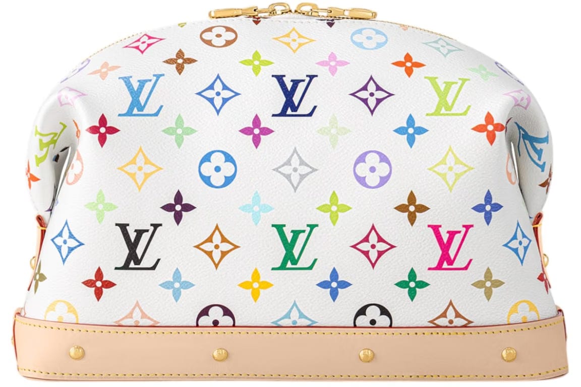 Louis Vuitton x Takashi Murakami Cosmetic Pouch GM White Multicolored