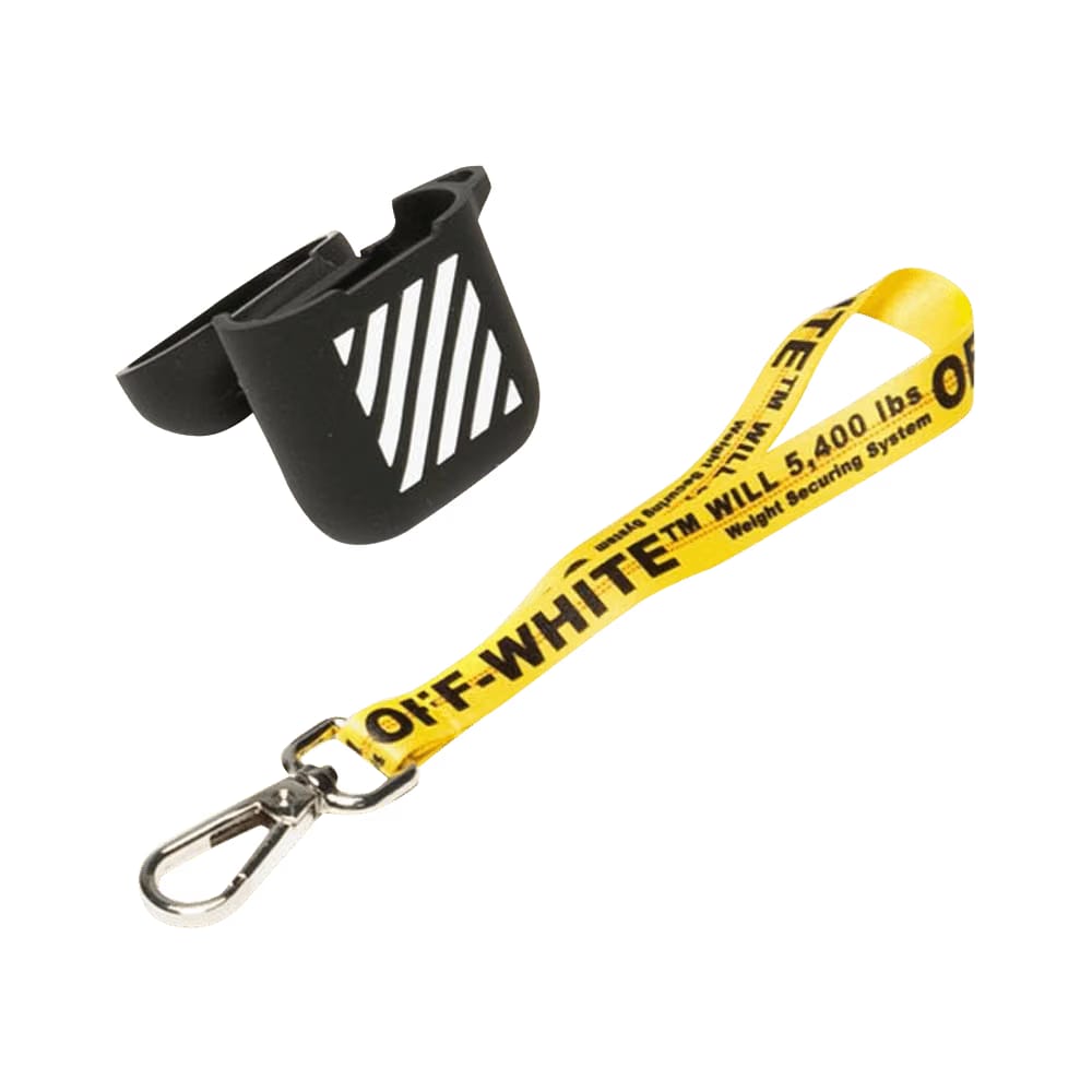 OFF-WHITE Diag AirPods Strap Case Black/White