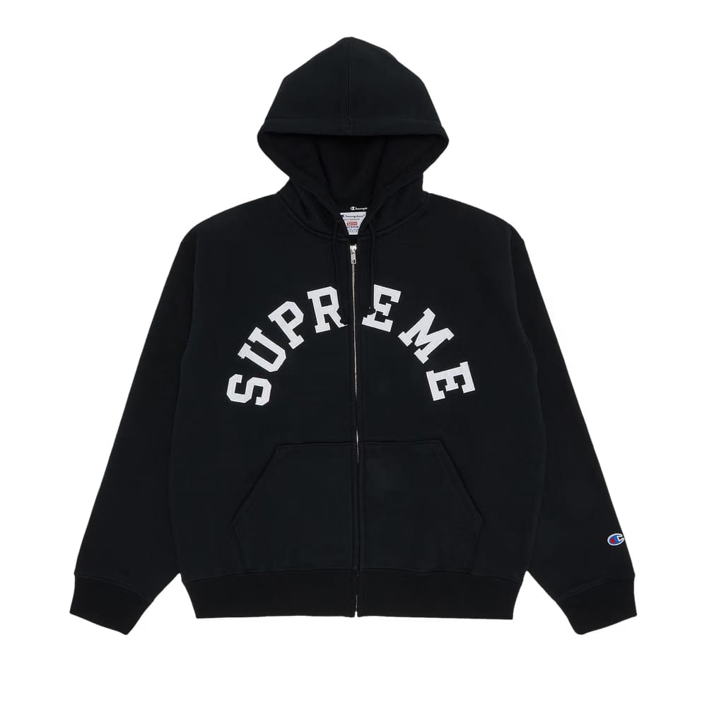 Supreme Champion Zip Up Hoodie Black