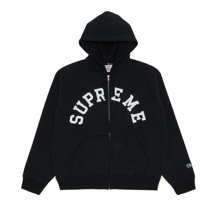 Supreme Champion Zip Up Hoodie Black