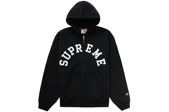 Supreme Champion Zip Up Hoodie Black