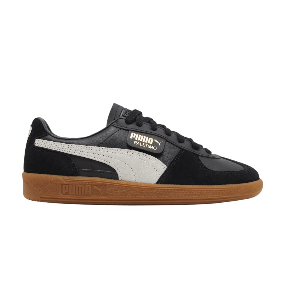 Palermo Leather Black Feather Grey Gum