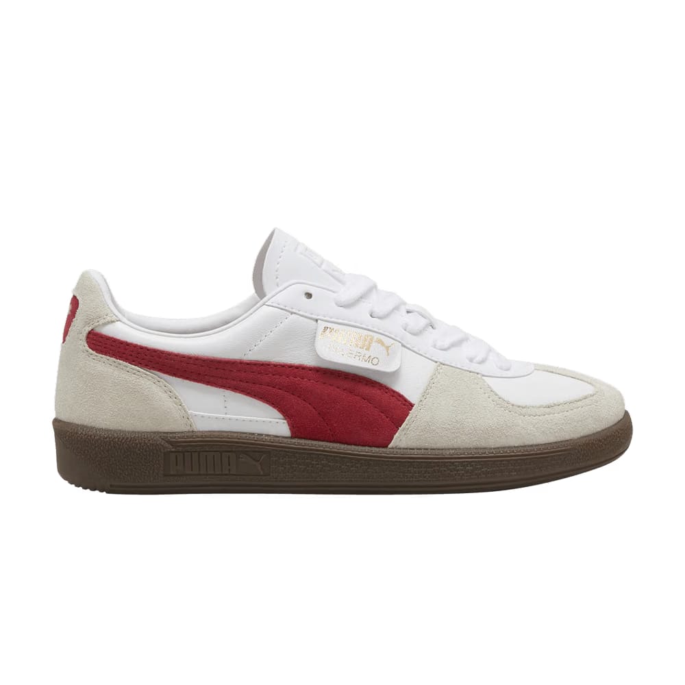 Palermo Leather White Club Red
