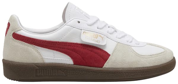 Palermo Leather White Club Red