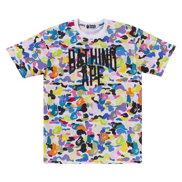 BAPE Multi Camo NYC Logo T-Shirt White