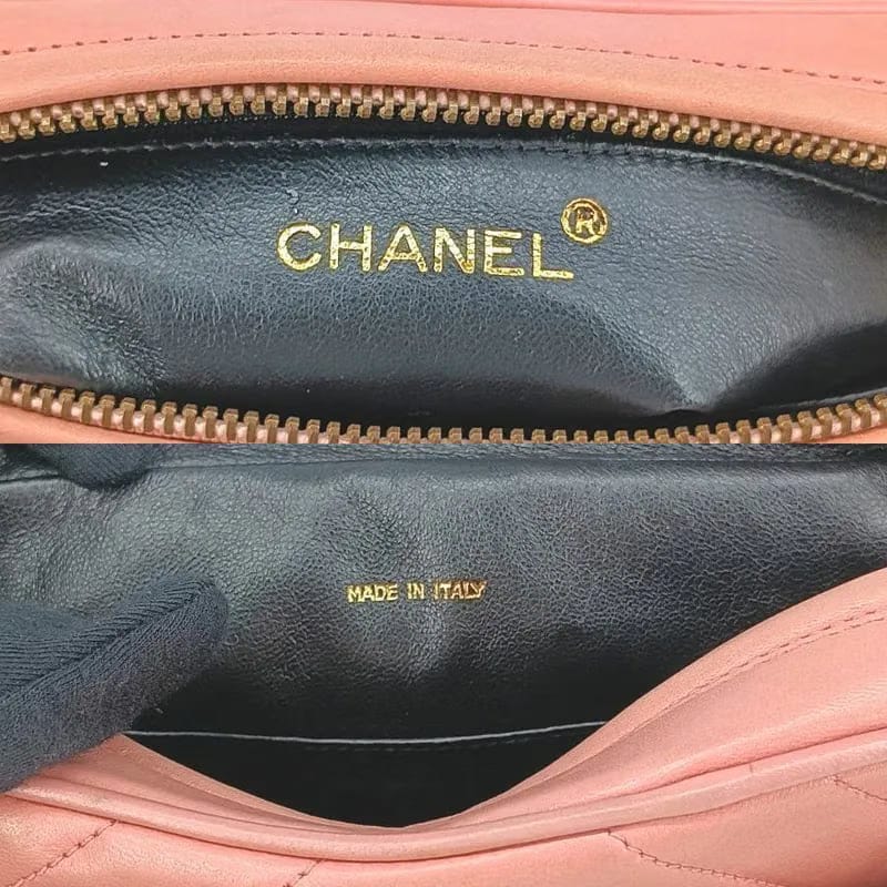 RA022 - CHANEL Vintage Pink Lambskin Tassel Camera Bag