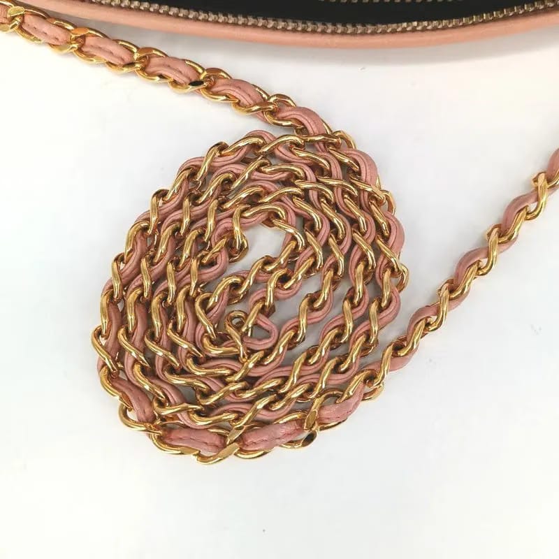 RA022 - CHANEL Vintage Pink Lambskin Tassel Camera Bag