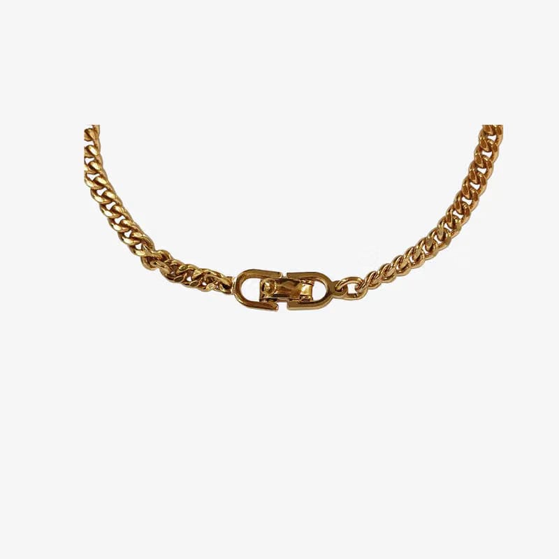 JT371 - CHRISTIAN DIOR Vintage CD Logo Rhinestone Bracelet