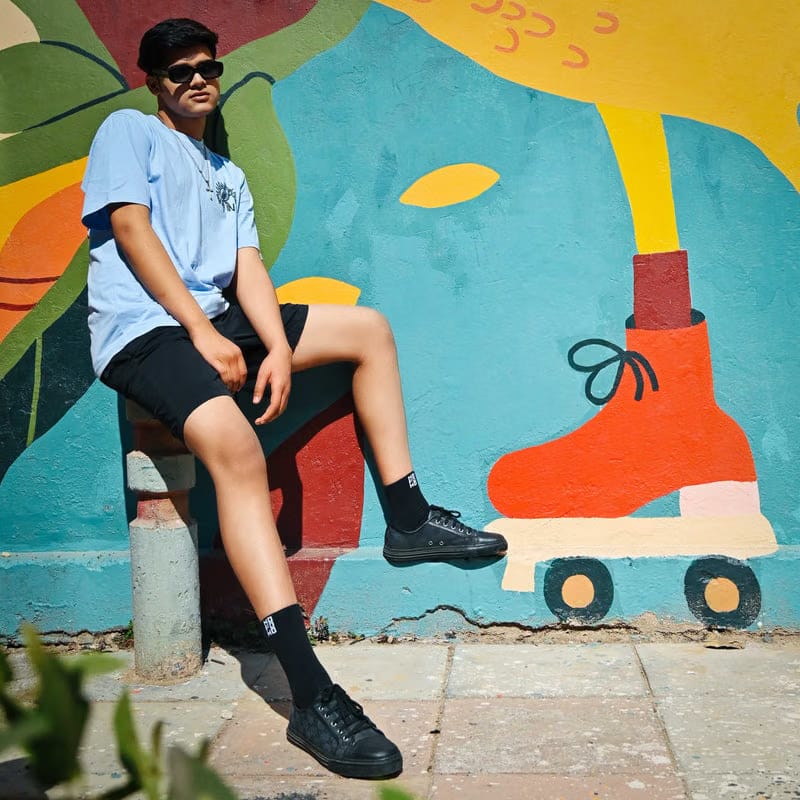 NFM Black - Crew Length Socks