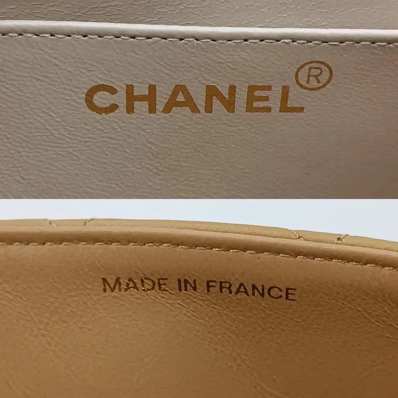 JS328 - CHANEL Vintage Beige Lambskin 25cm Diana Flap Bag