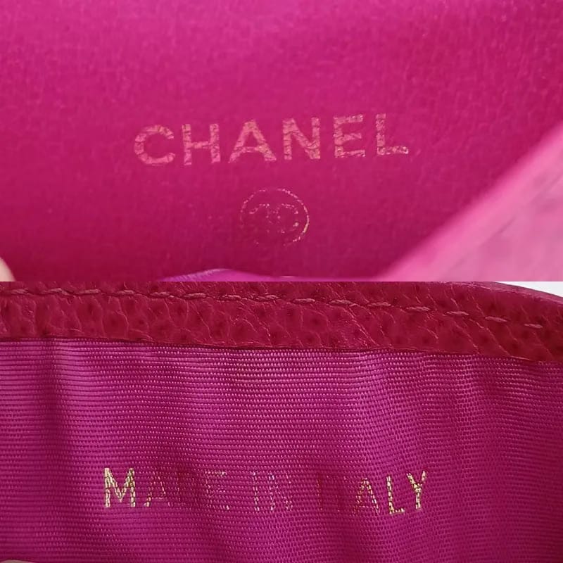 C318 - CHANEL Pink Caviar Leather Phone Bag