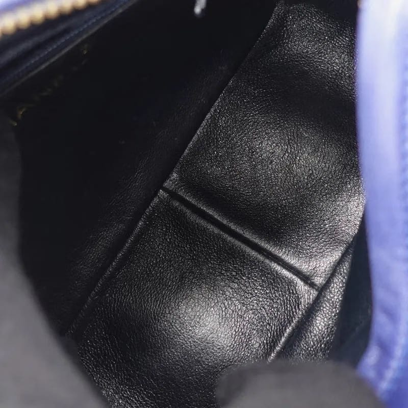 JQ579 - CHANEL Vinatge Blue Satin Mini Bag