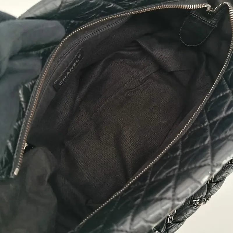 RA660 - CHANEL Vintage Black Calfskin Lady Braid Tote Bag