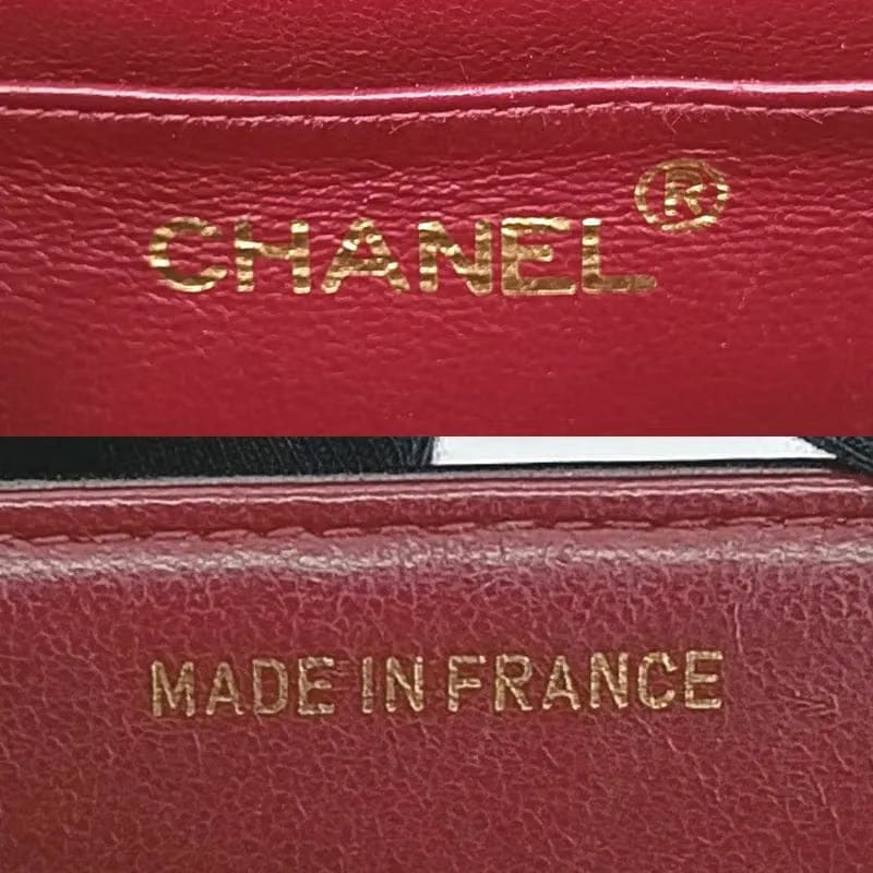RA658 - CHANEL Vintage Black Lambskin Vertical Flap Handbag