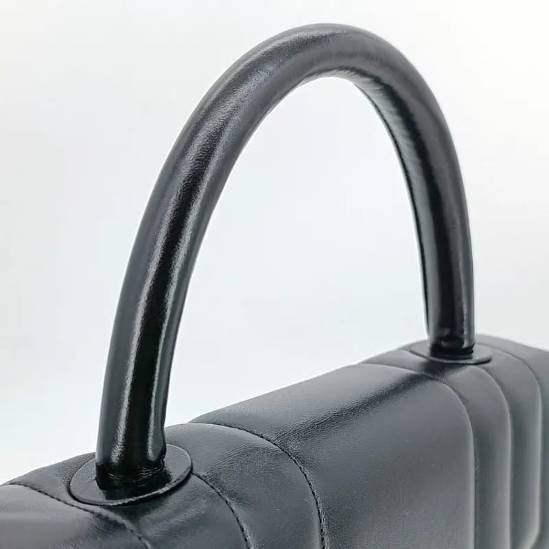 RA658 - CHANEL Vintage Black Lambskin Vertical Flap Handbag