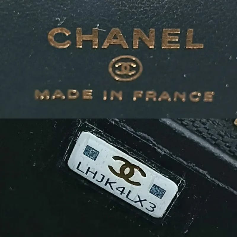 RA346 - CHANEL Black Caviar Leather Mini Vanity Case Bag
