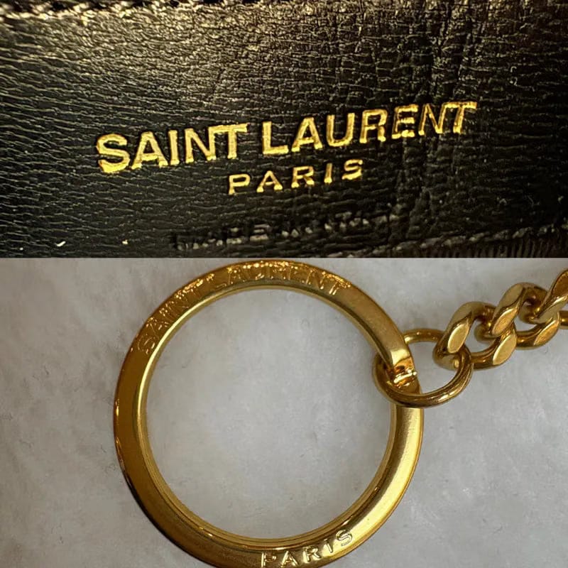 C612 - YSL Black Leather Zipped Coin Purse