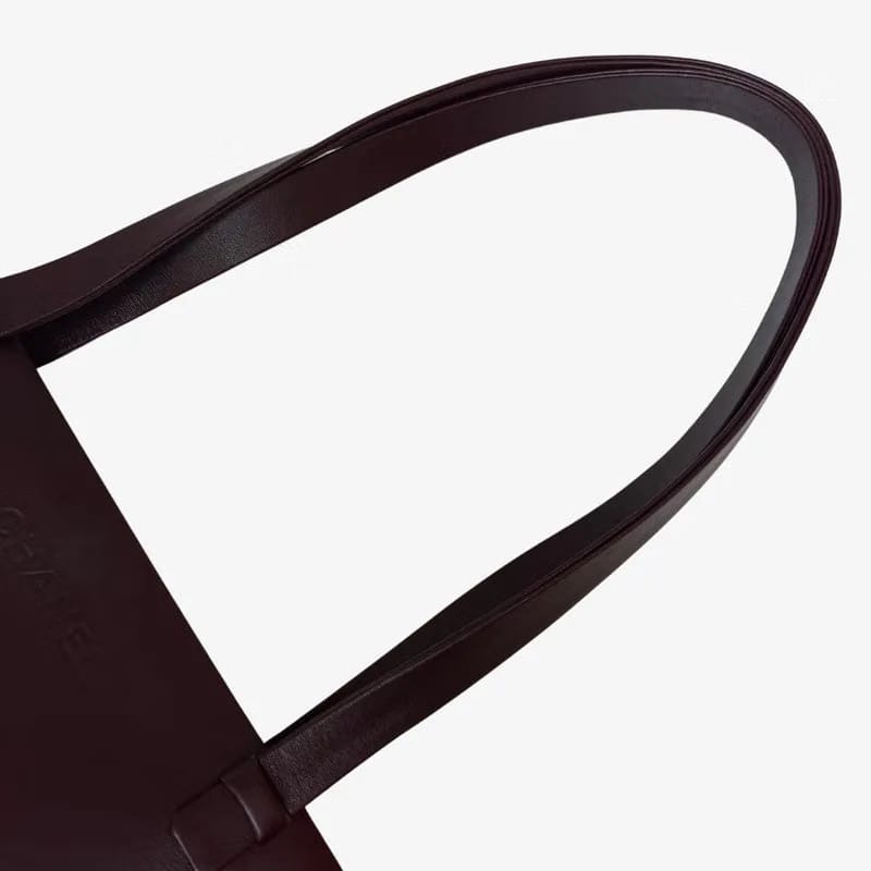 JX926 - CHANEL Vintage Burgundy Calfskin Tote Bag