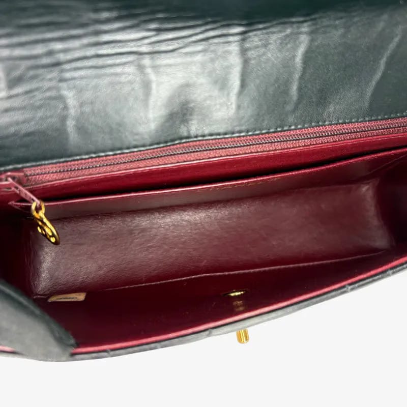 RG014 - CHANEL Vintage Black Lambskin Vertical Flap Bag