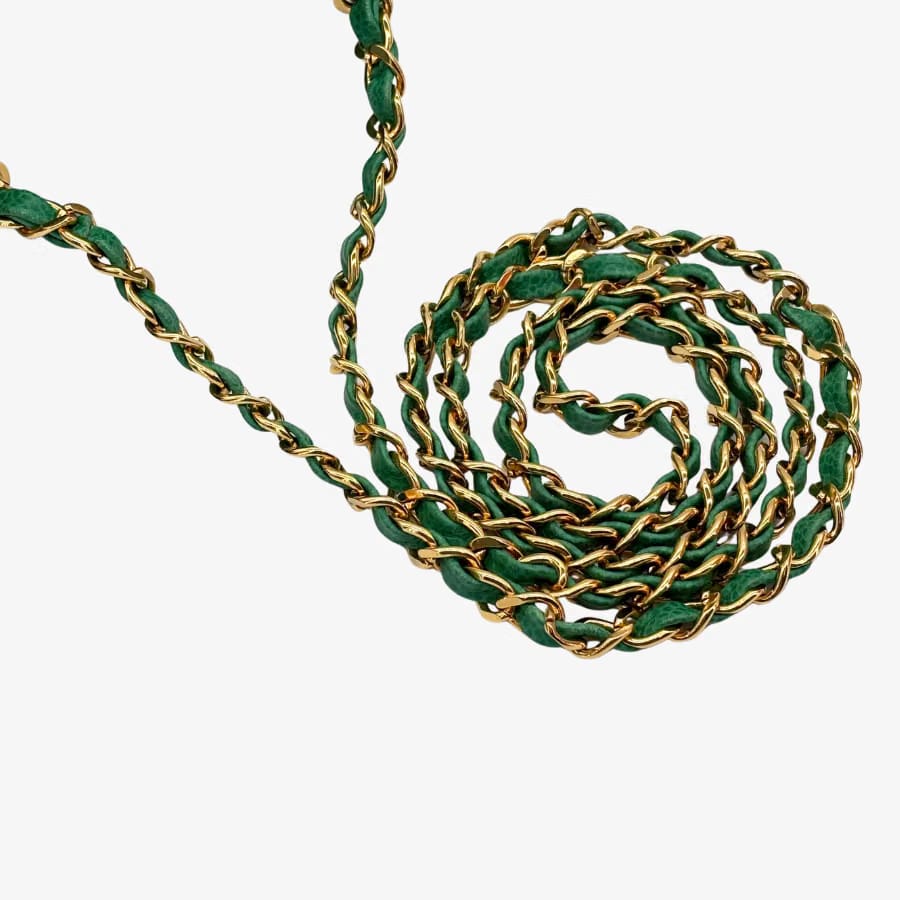 CS050 - CHANEL Vintage Green Caviar Leather CC Turn-Lock Backpack