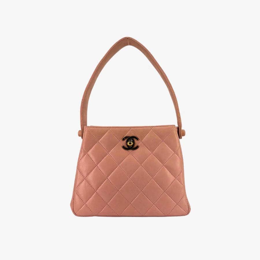 CS052 - CHANEL Vintage Red Lambskin 23cm Classic Flap Bag