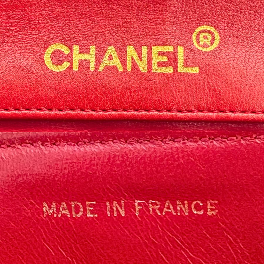 CS054 - CHANEL Vintage Red Lambskin Big CC Pointed Flap Bag