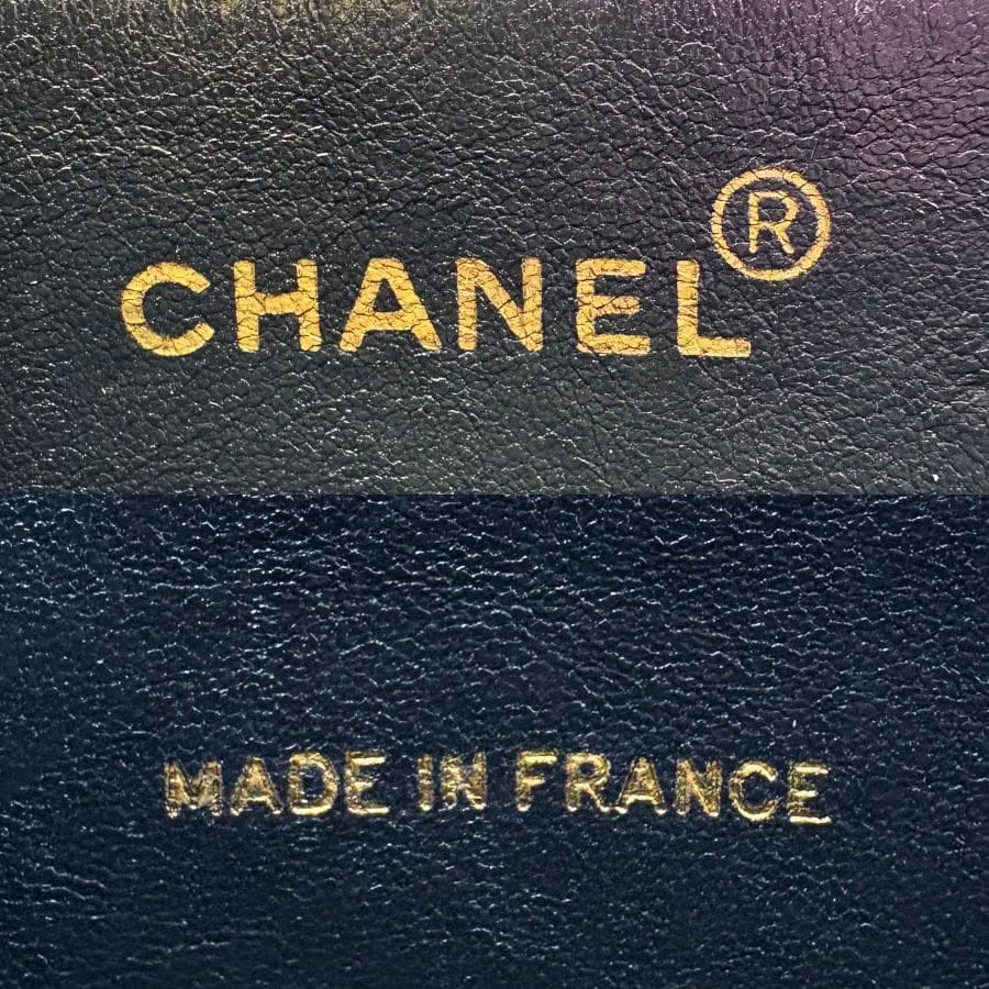 RG787 - CHANEL Vintage Black Caviar Leather Big CC Tote Bag