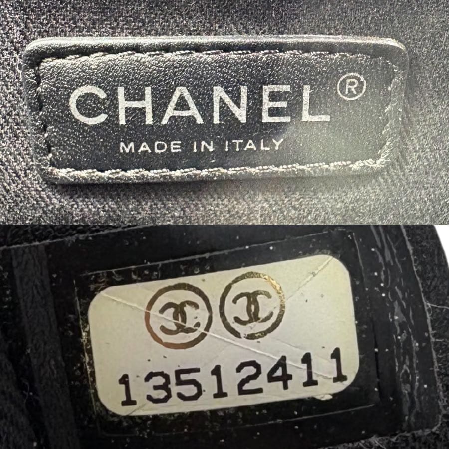 CS065 - CHANEL Black Patent Leather Tote Bag