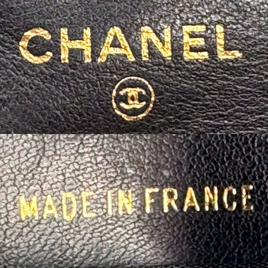 CS067 - CHANEL Vintage Black Caviar Leather Long Wallet