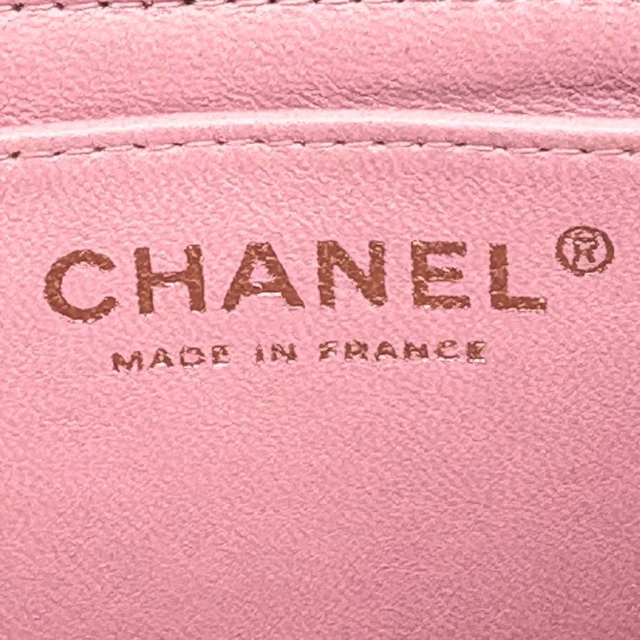CS072 - CHANEL Vintage Pink Caviar Leather 17cm Mini Square Flap Bag