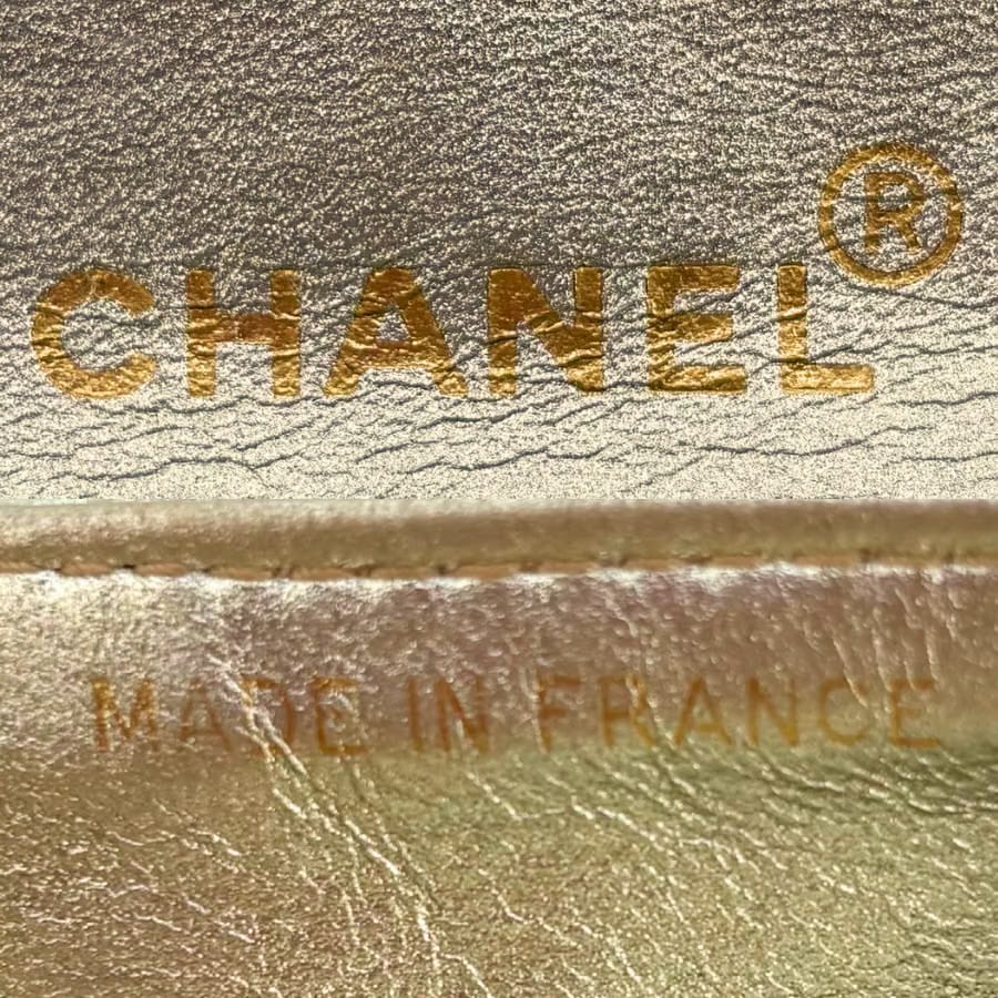 CS019 - CHANEL Vintage Light Gold Lambskin Timeless Square Flap Bag