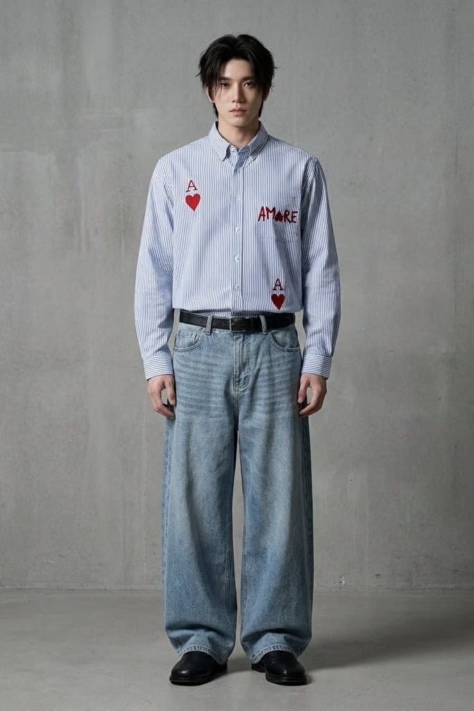 City Off Domes Aamore Blue Stripe Shirt