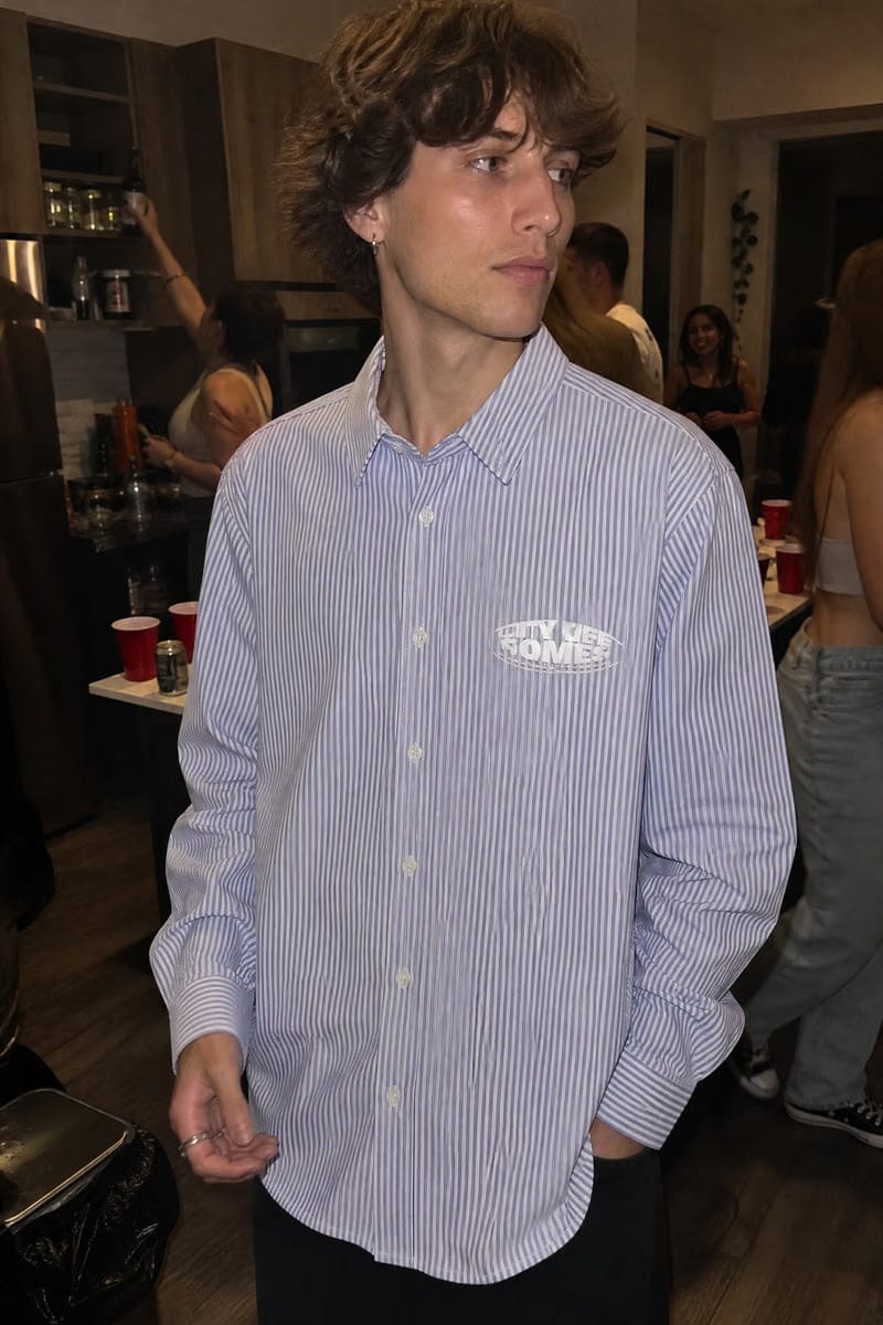 City Off Domes Chaos Theory Blue Stripe Shirt