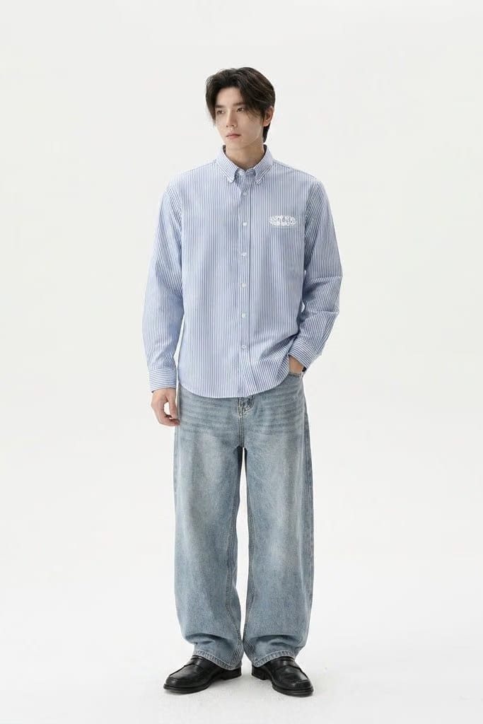 City Off Domes Chaos Theory Blue Stripe Shirt