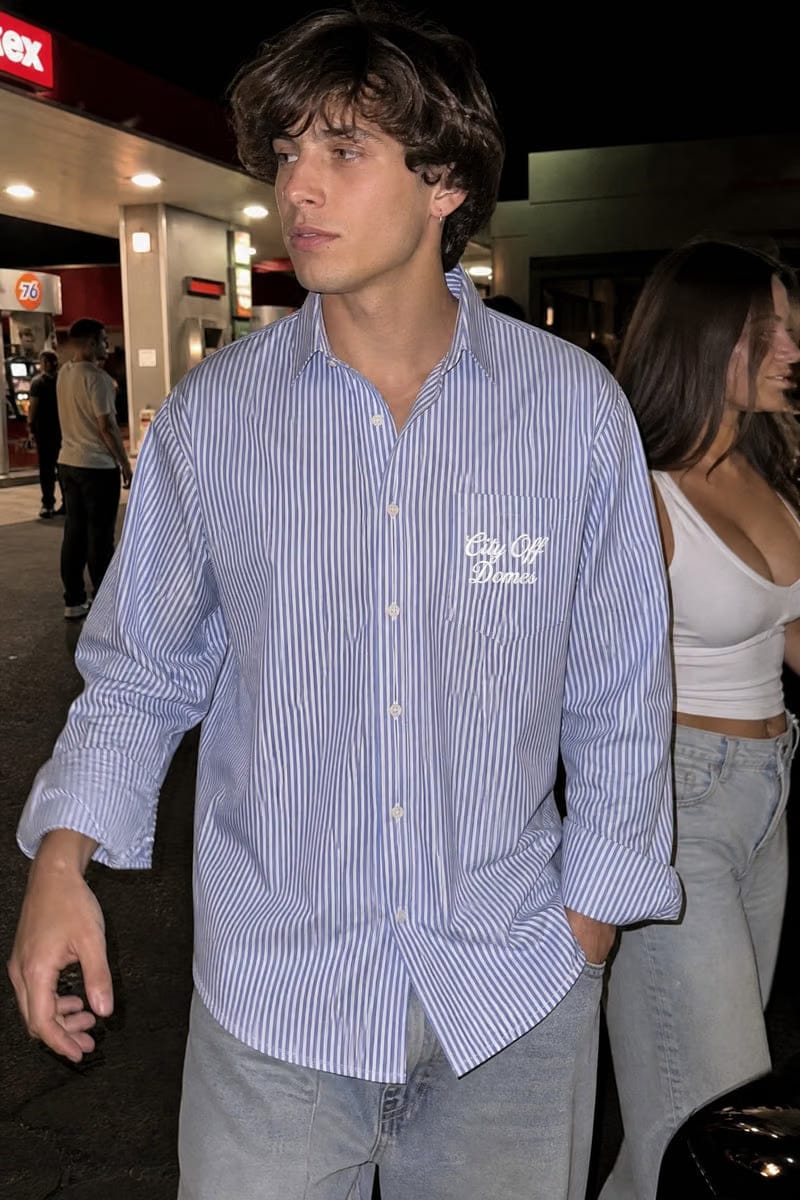 City Off Domes Fearless Frequency Blue Stripe Shirt