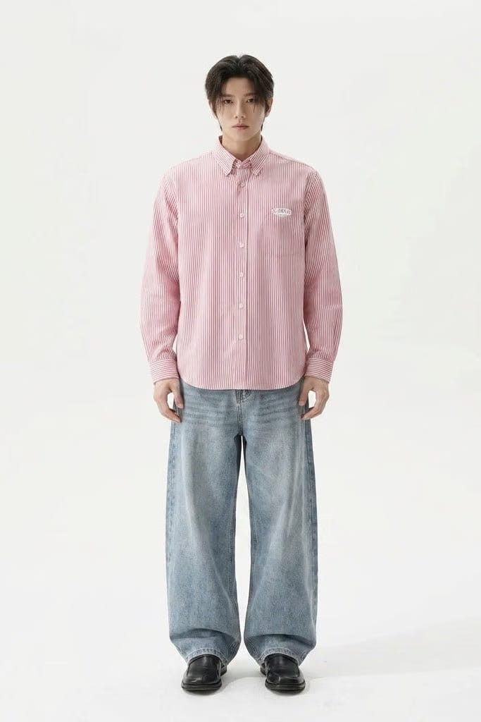 City Off Domes Fearless Frequency Pink Stripe Shirt