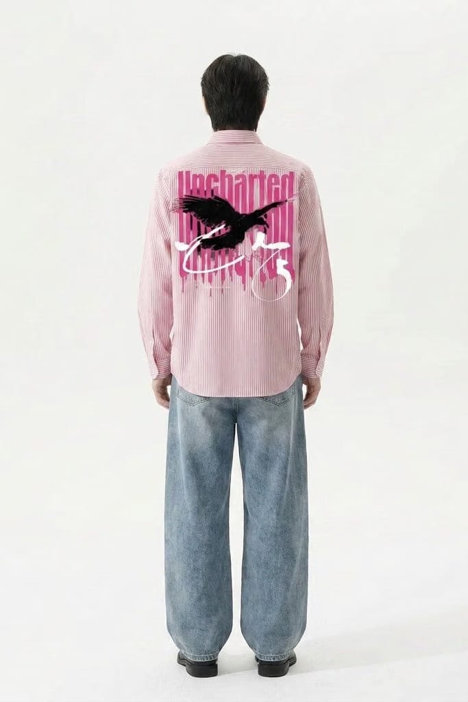 City Off Domes Fearless Frequency Pink Stripe Shirt