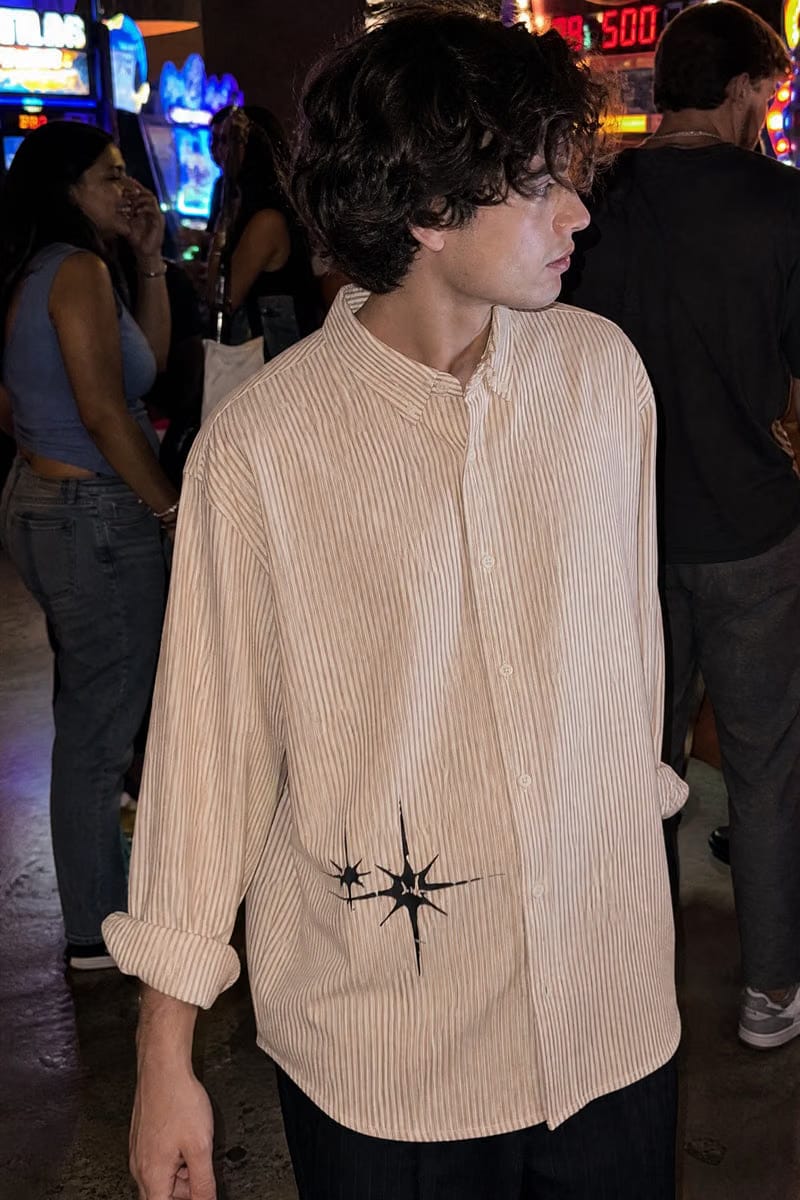City Off Domes Humanmade Dreams Beige Stripe Shirt