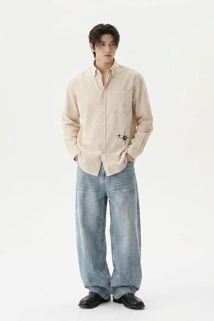 City Off Domes Humanmade Dreams Beige Stripe Shirt