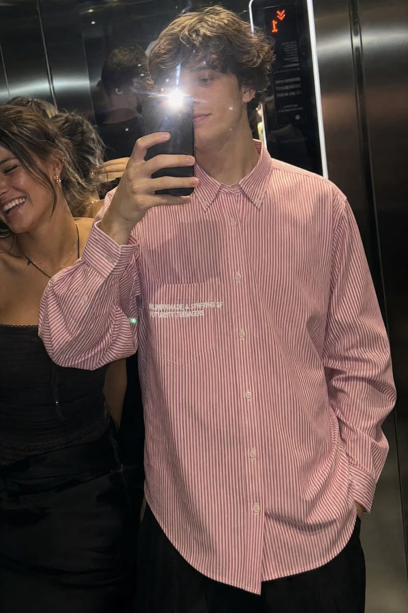City Off Domes Humanmade Pink Stripe Shirt