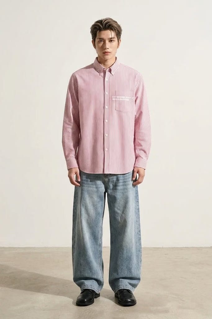 City Off Domes Humanmade Pink Stripe Shirt