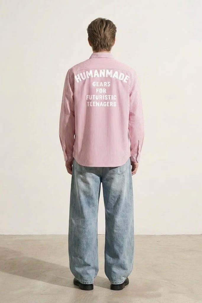 City Off Domes Humanmade Pink Stripe Shirt