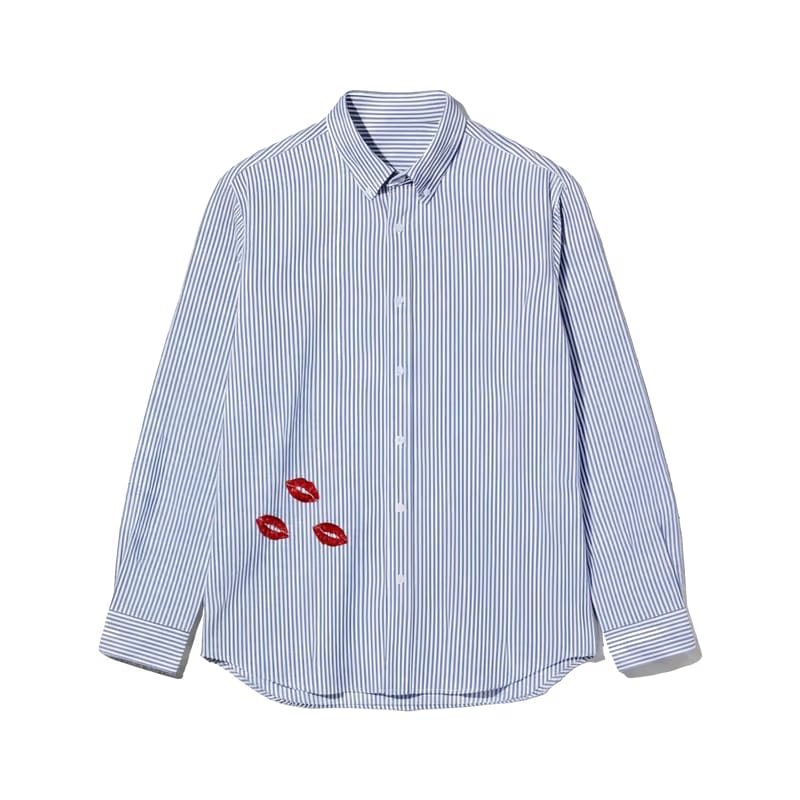 City Off Domes Love Language Blue Stripe Shirt