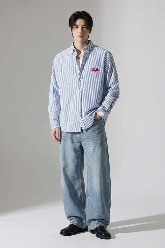 City Off Domes Mind Killer Blue Stripe Shirt