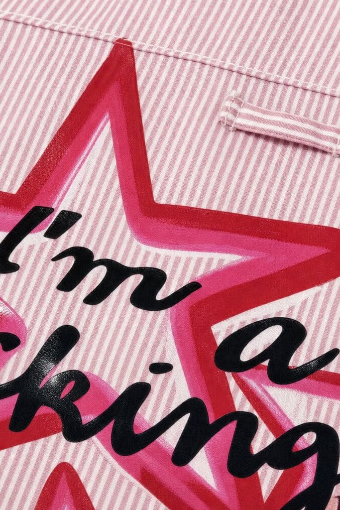 City Off Domes Rogue Star Pink Stripe Shirt
