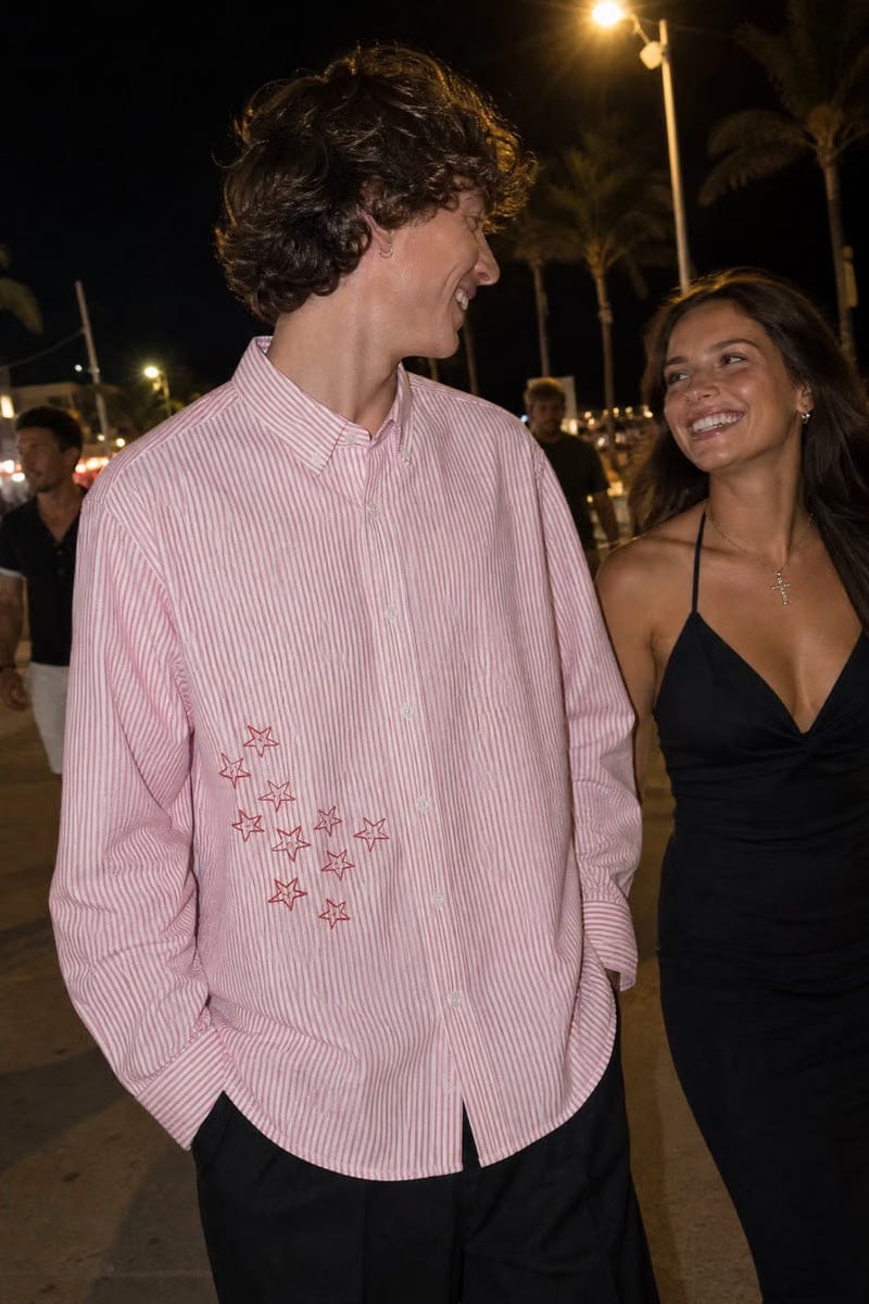 City Off Domes Rogue Star Pink Stripe Shirt
